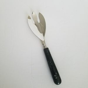 Hand Engraved Marble Handle Serving Fork